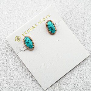 Kendra Scott Cracked Turquoise Stud Earrings